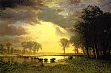 The Buffalo Trail by Albert Bierstadt